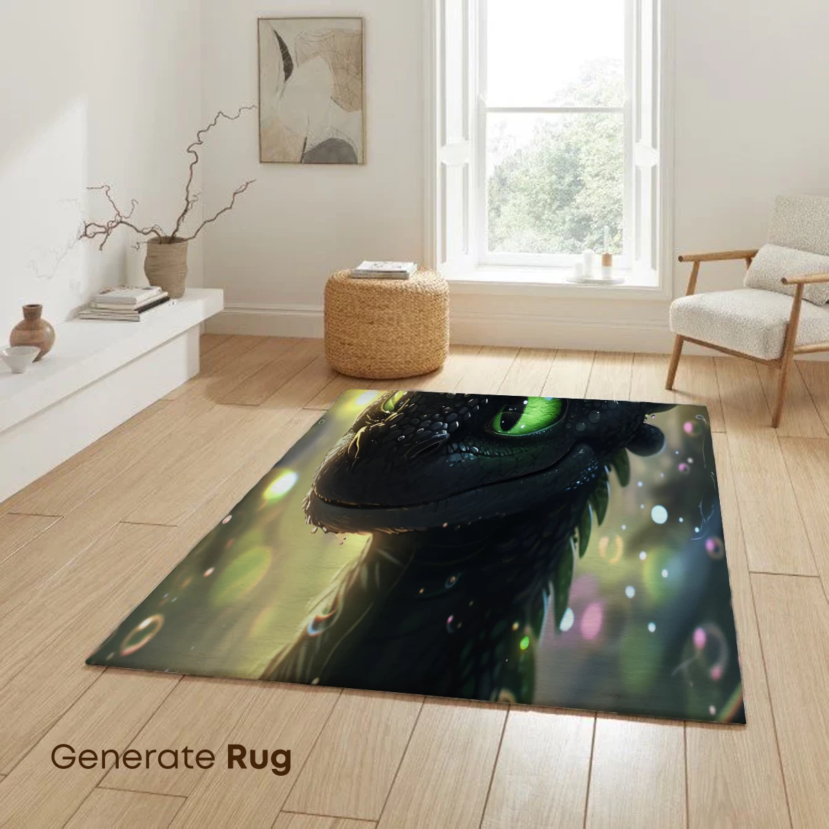 Enchanted Dragon's Gaze: Luminous Fantasy Art - Image 6