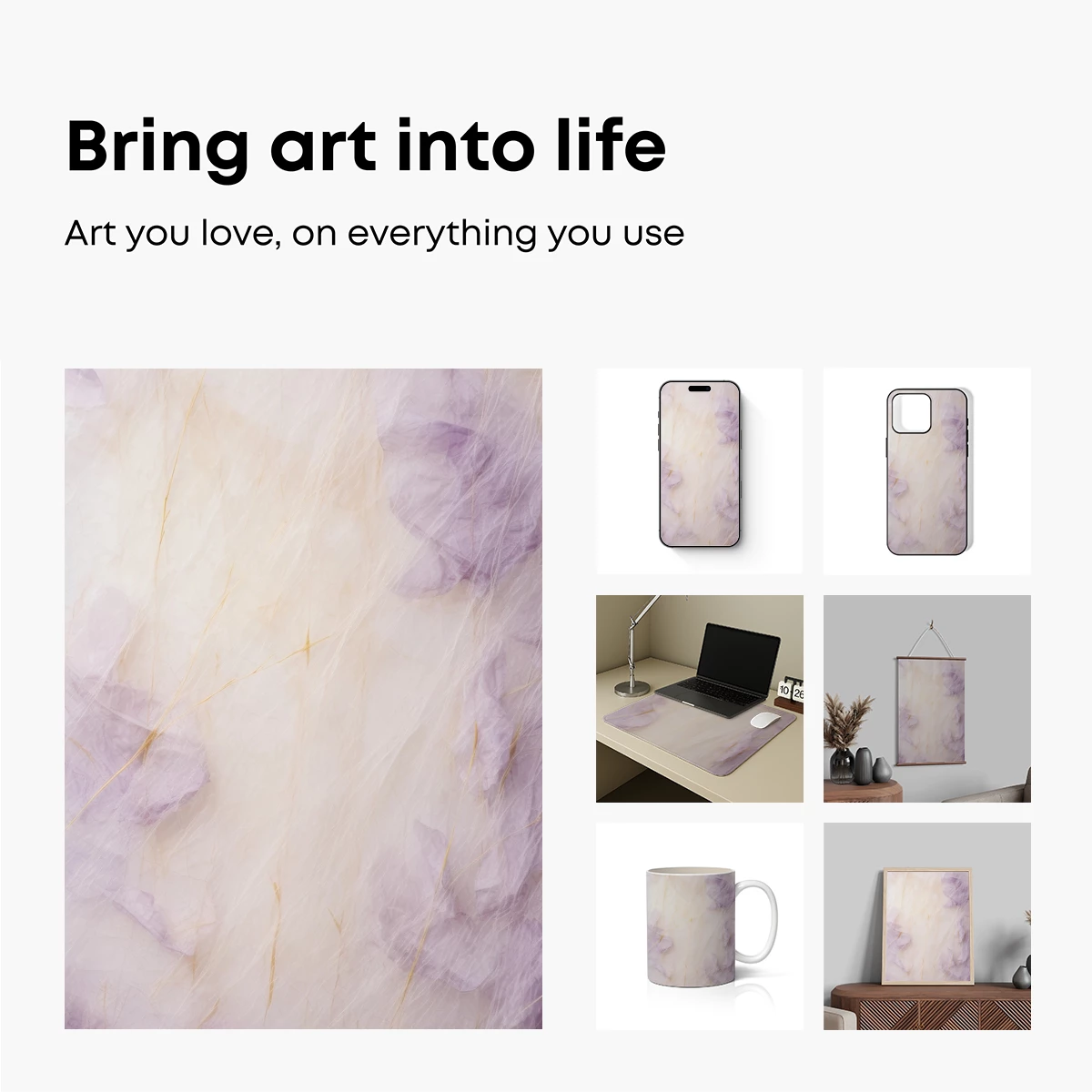 Ethereal Silk Whisper: Lavender Hues and Golden Threads - Image 2