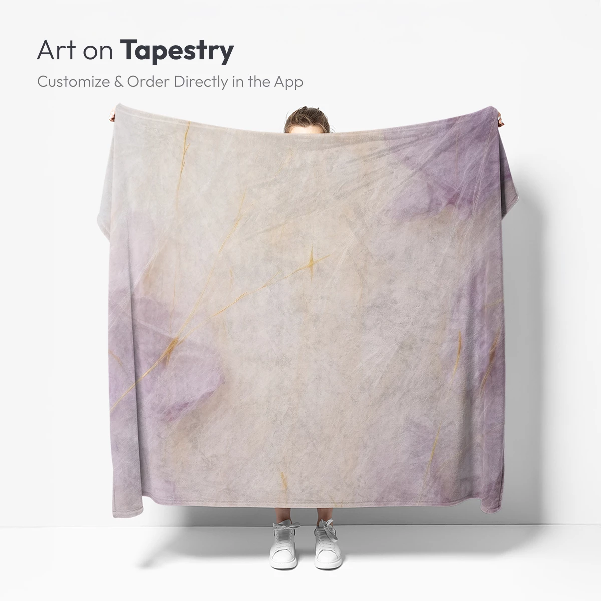 Ethereal Silk Whisper: Lavender Hues and Golden Threads - Image 5