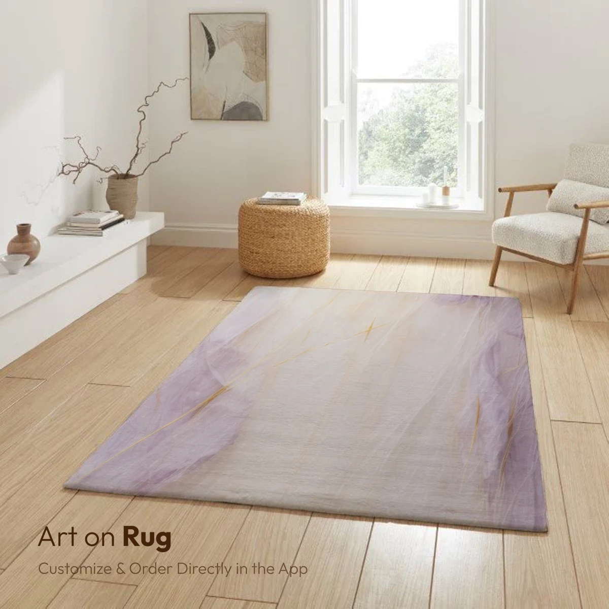 Ethereal Silk Whisper: Lavender Hues and Golden Threads - Image 6