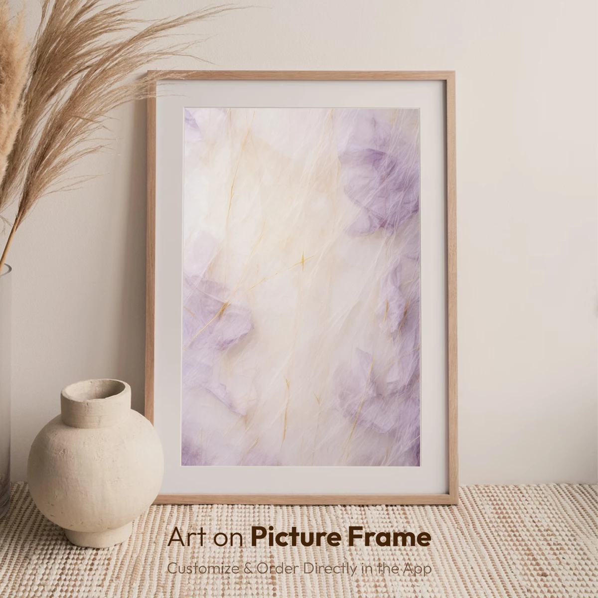 Ethereal Silk Whisper: Lavender Hues and Golden Threads - Image 7