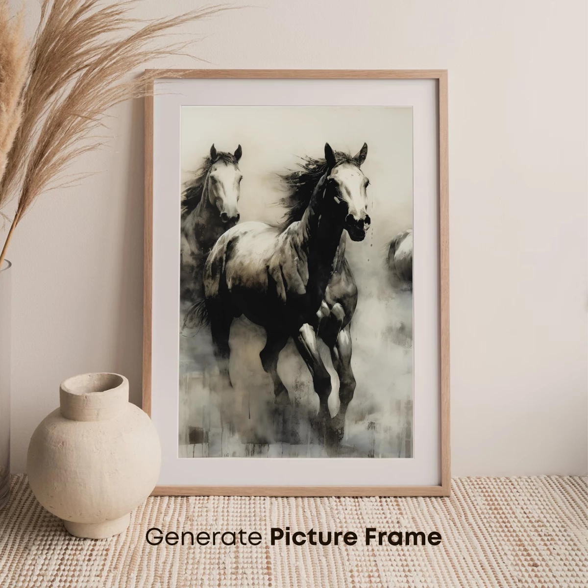 Galloping Spirits: Monochrome Equestrian Artistry - Image 7