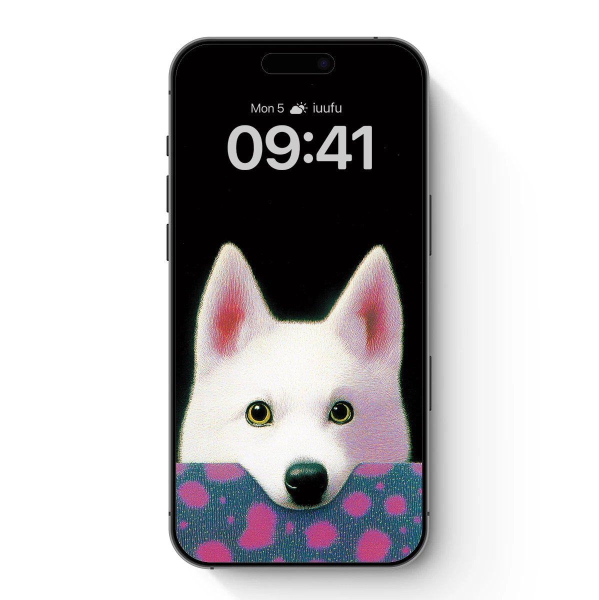 Curious Canine in Polka-Dot Mystery