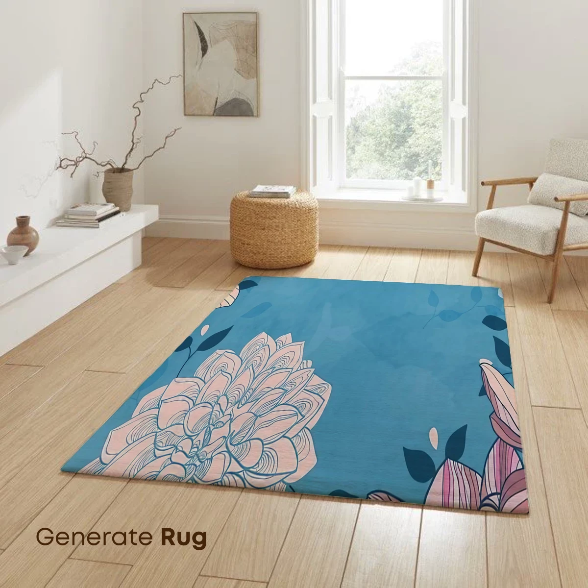 Elegant Dahlia Symphony in Teal - Image 6