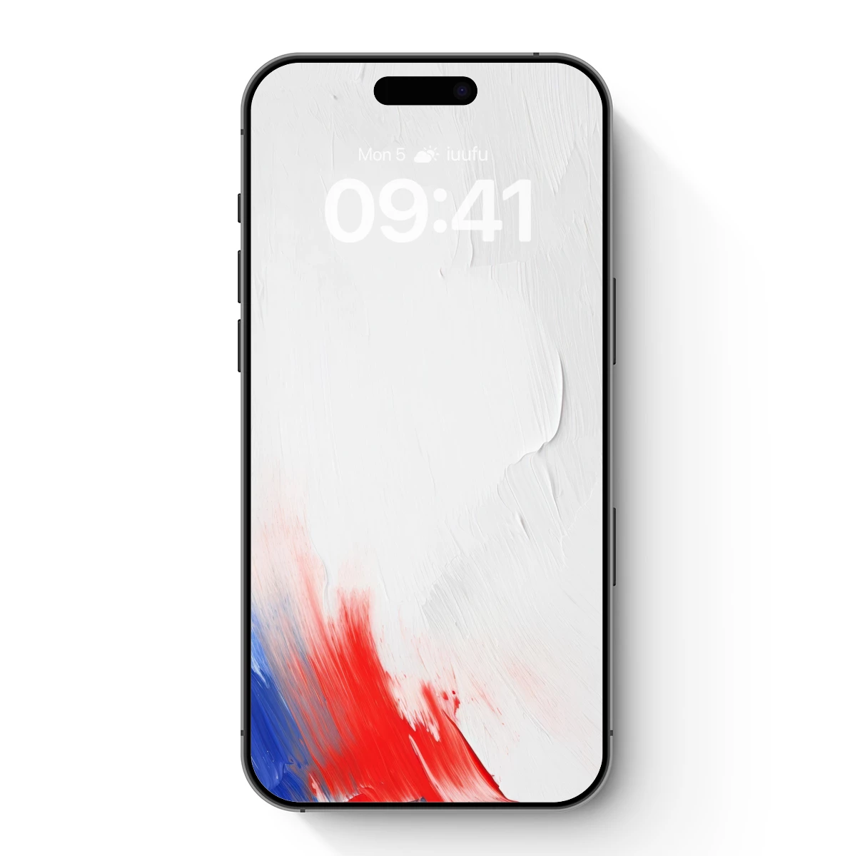 Abstract Brushstroke Symphony: Red, Blue, and White