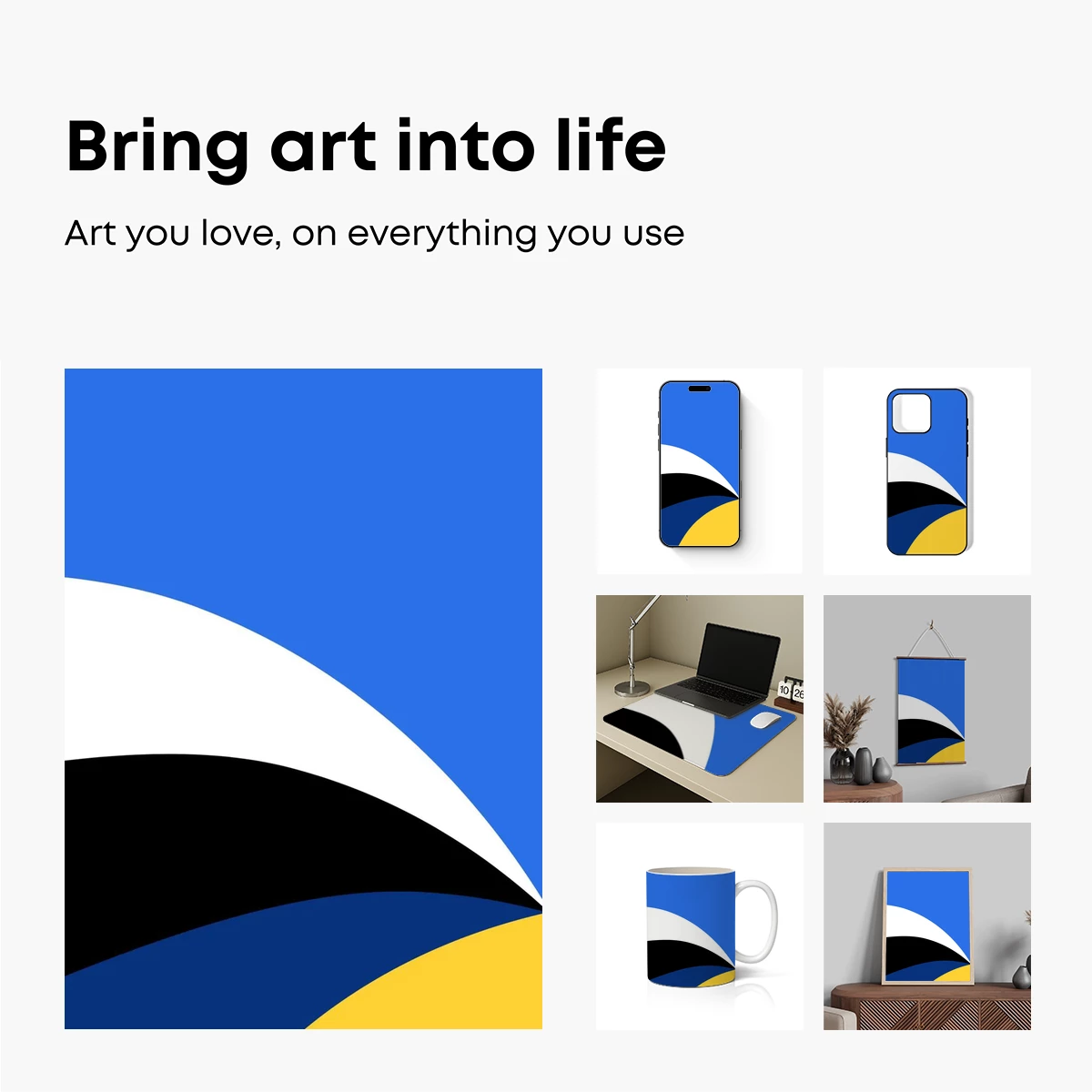 Abstract Color Symphony: Bold Curves in Harmony - Image 2