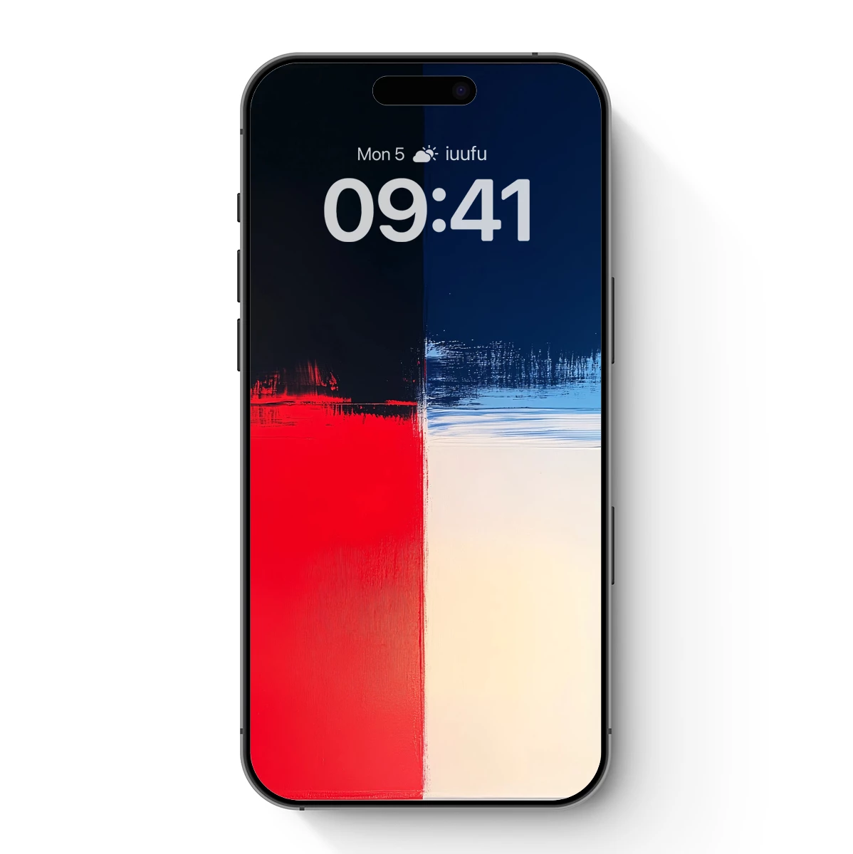 Abstract Dichotomy: Red and Blue Harmony