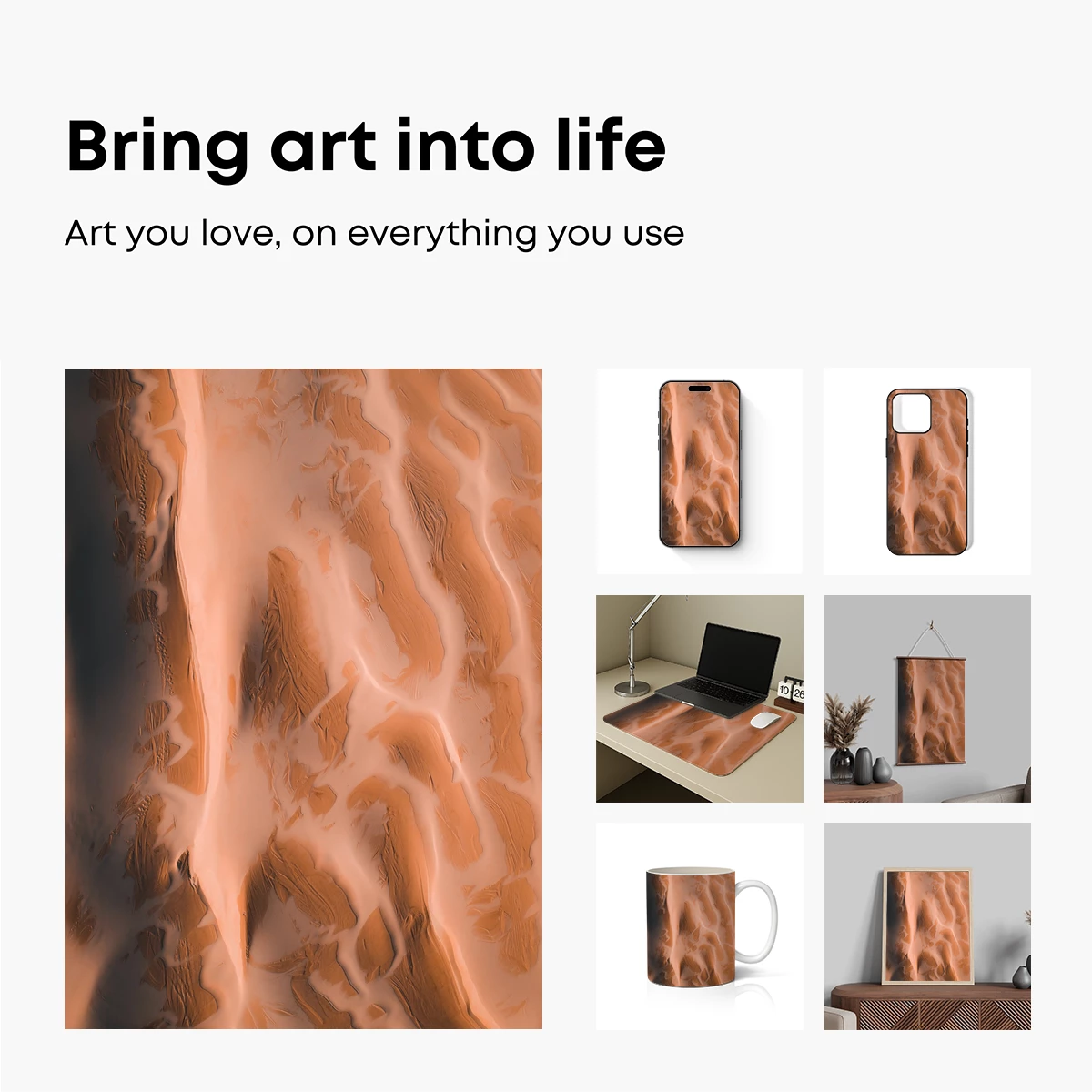 Desert Dunes in Abstract Flow