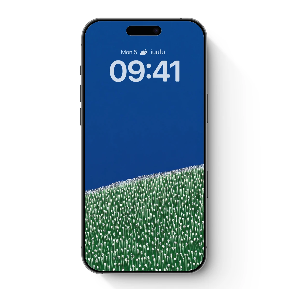 Green Field Under Blue Sky: Minimalist Landscape Art