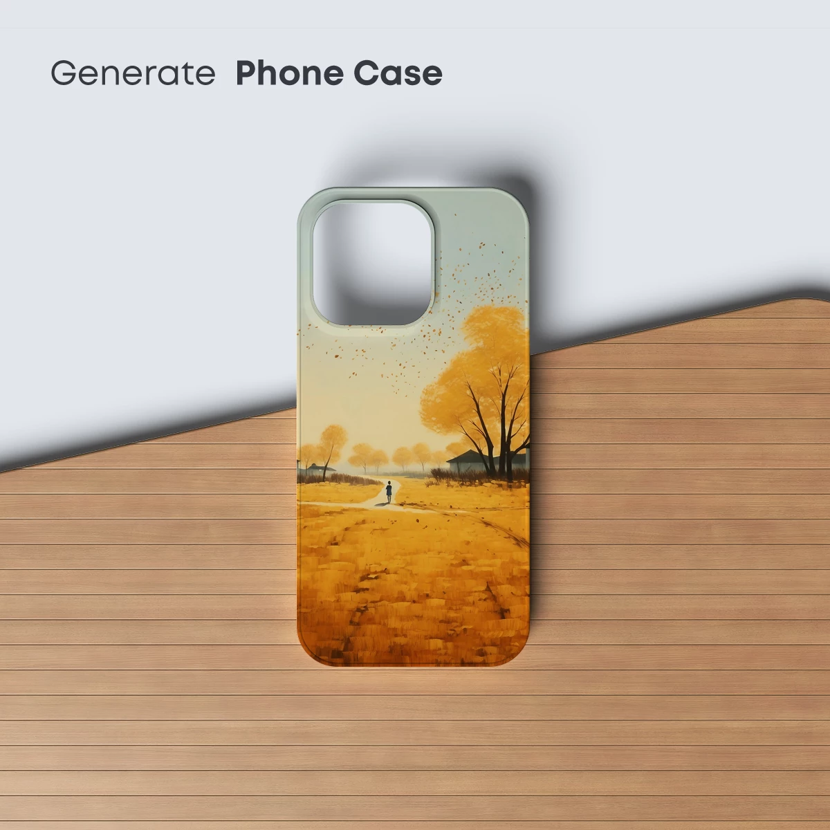 Autumn Solitude: Golden Leaves and Serene Path - Image 3