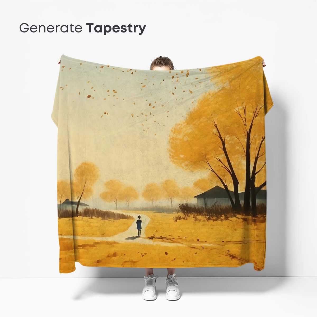 Autumn Solitude: Golden Leaves and Serene Path - Image 5