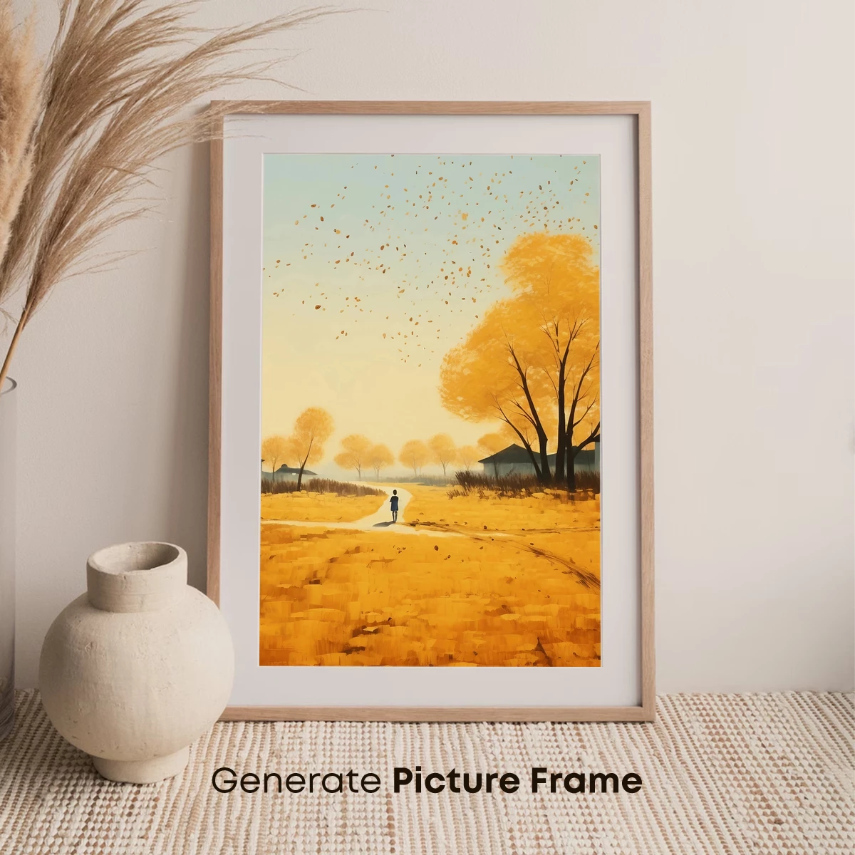 Autumn Solitude: Golden Leaves and Serene Path - Image 7