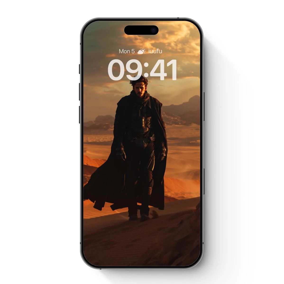 Desert Nomad at Sunset: Futuristic Wanderer