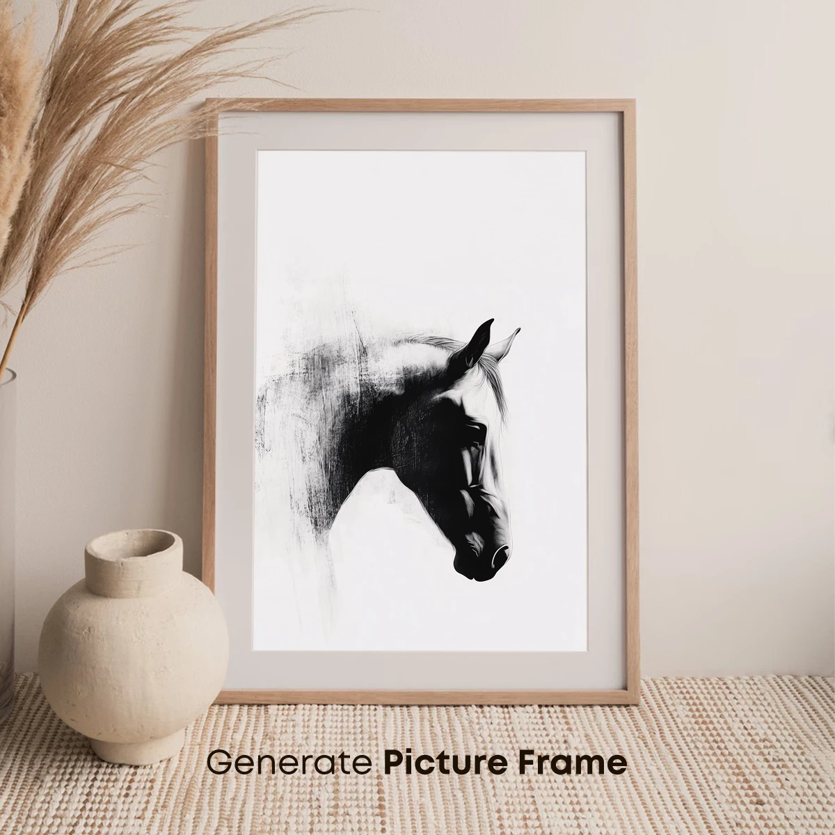 Elegant Equine Silhouette: Monochrome Mastery - Image 7