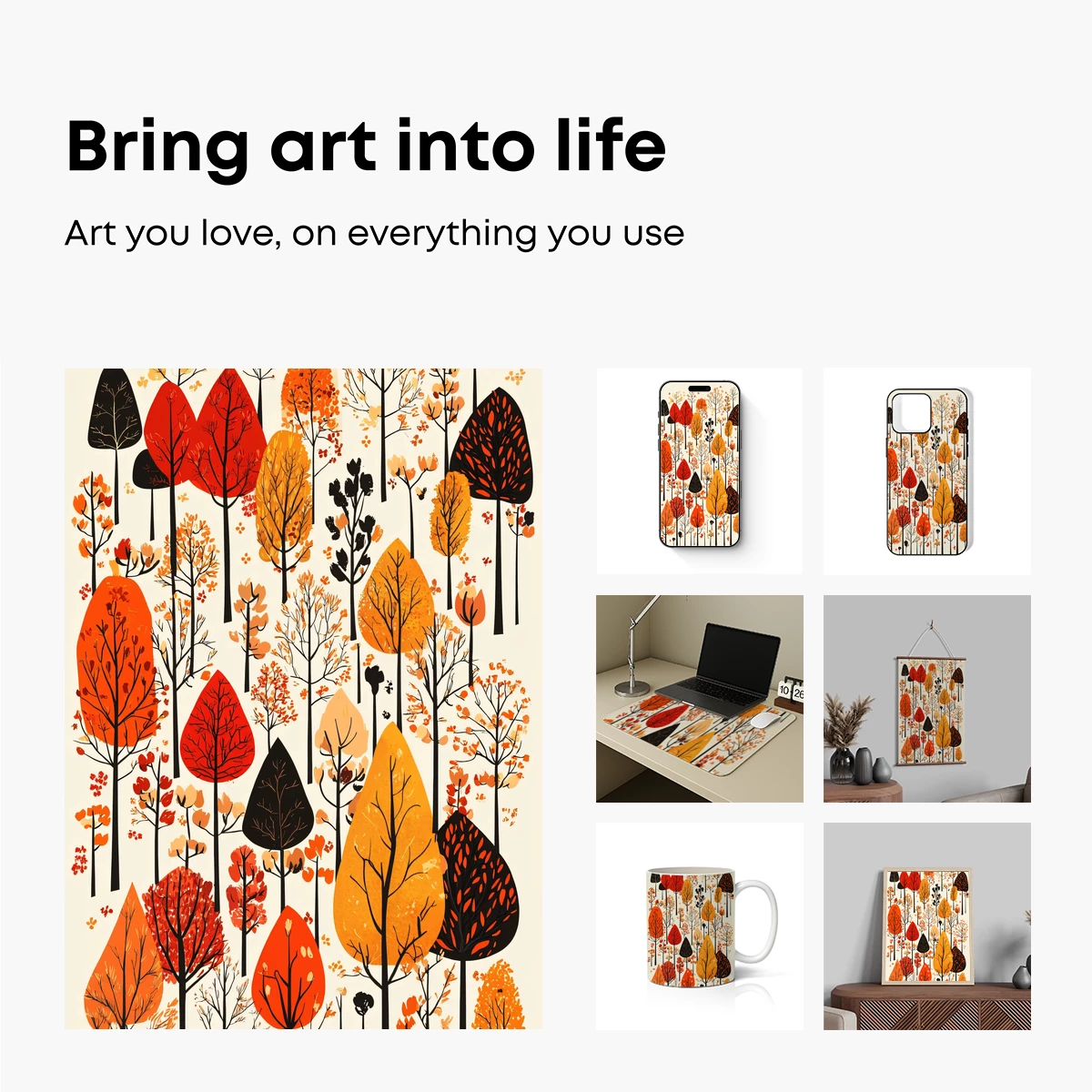 Autumnal Forest Symphony: Vibrant Leaf Canopy - Image 2