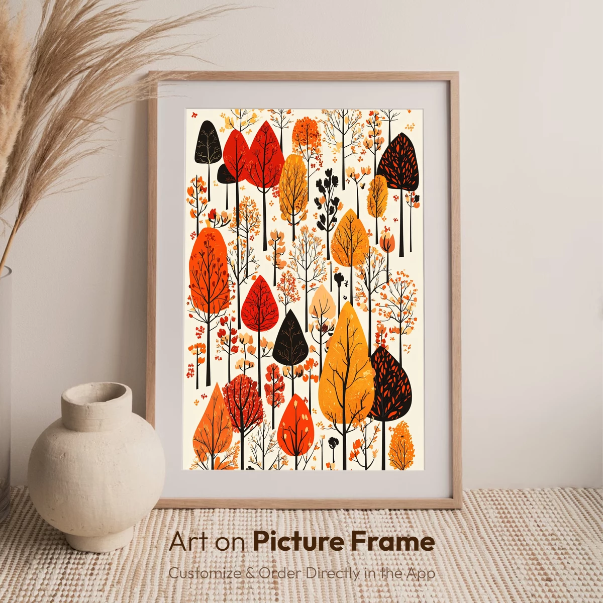 Autumnal Forest Symphony: Vibrant Leaf Canopy - Image 7