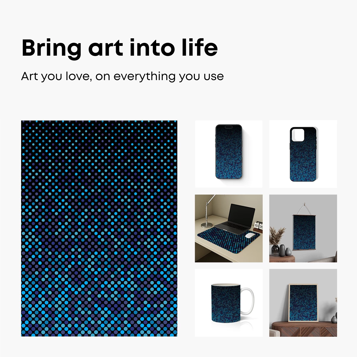 Digital Constellation: Blue Pixel Symphony - Image 2