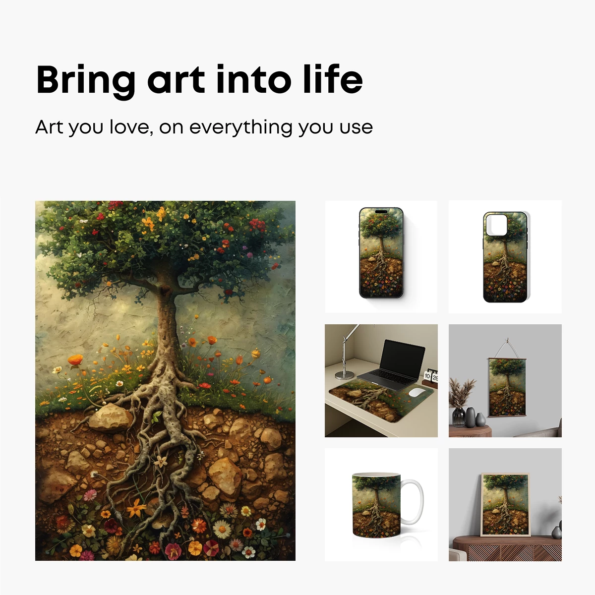 Blossoming Tree of Life: A Floral Fantasy - Image 2