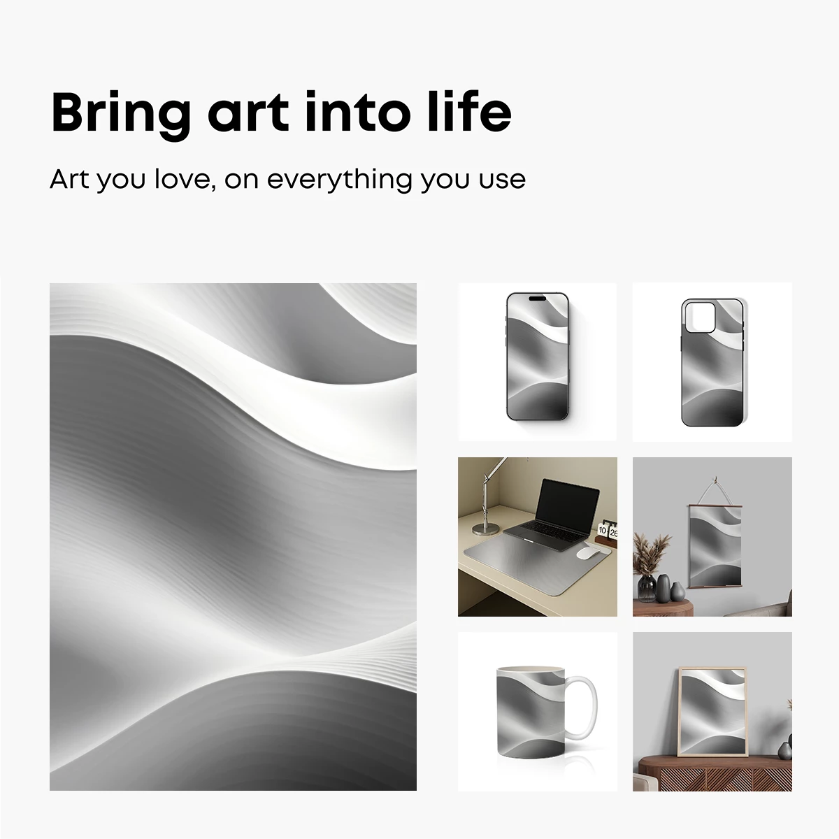 Elegant Gray Waves: A Symphony of Curves - Image 2