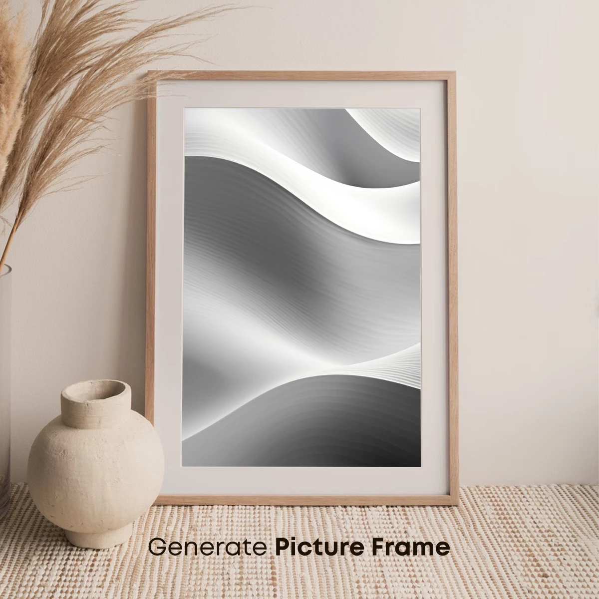 Elegant Gray Waves: A Symphony of Curves - Image 7