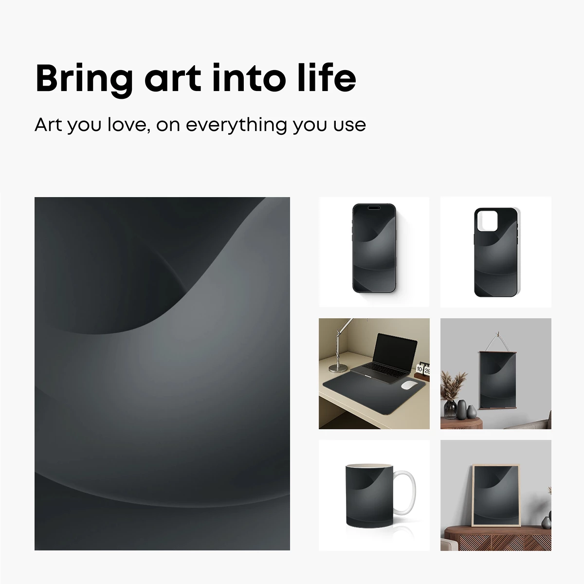 Elegant Shadow Waves: A Study in Monochrome Flow - Image 2