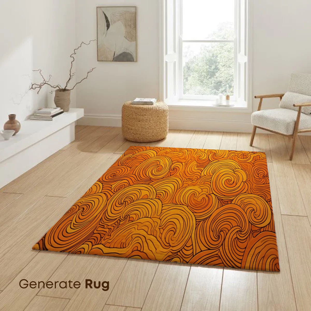 Golden Swirl Symphony: Abstract Fluid Art - Image 6