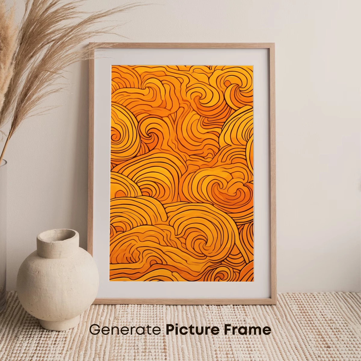 Golden Swirl Symphony: Abstract Fluid Art - Image 7