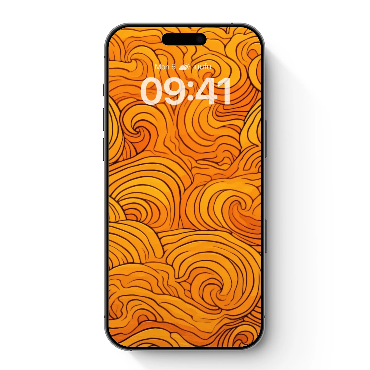 Golden Swirl Symphony: Abstract Fluid Art