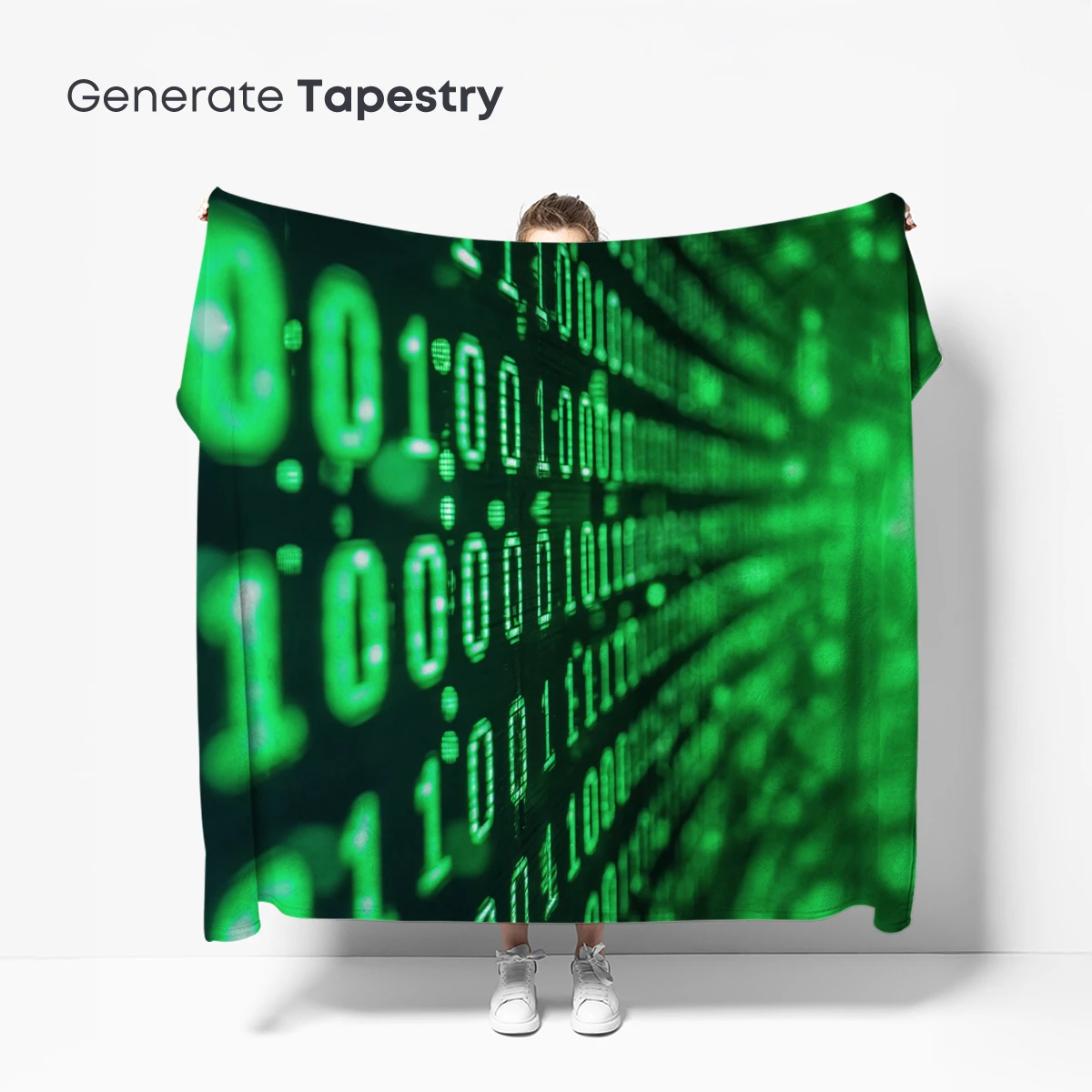 Binary Code Matrix: Green Digital Stream - Image 5