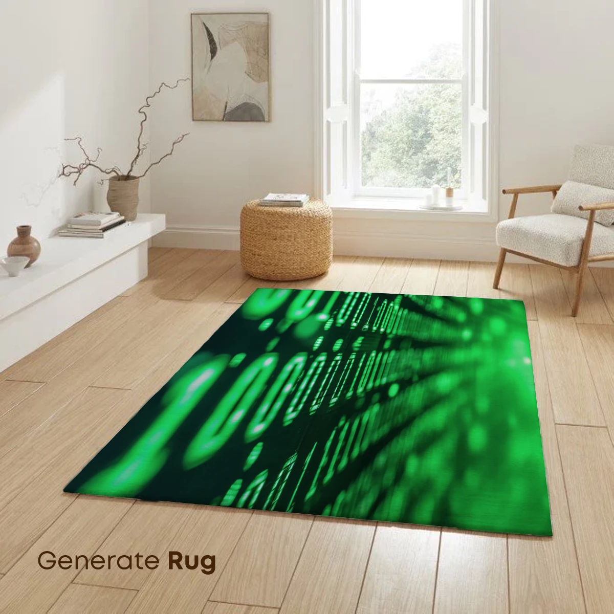 Binary Code Matrix: Green Digital Stream - Image 6