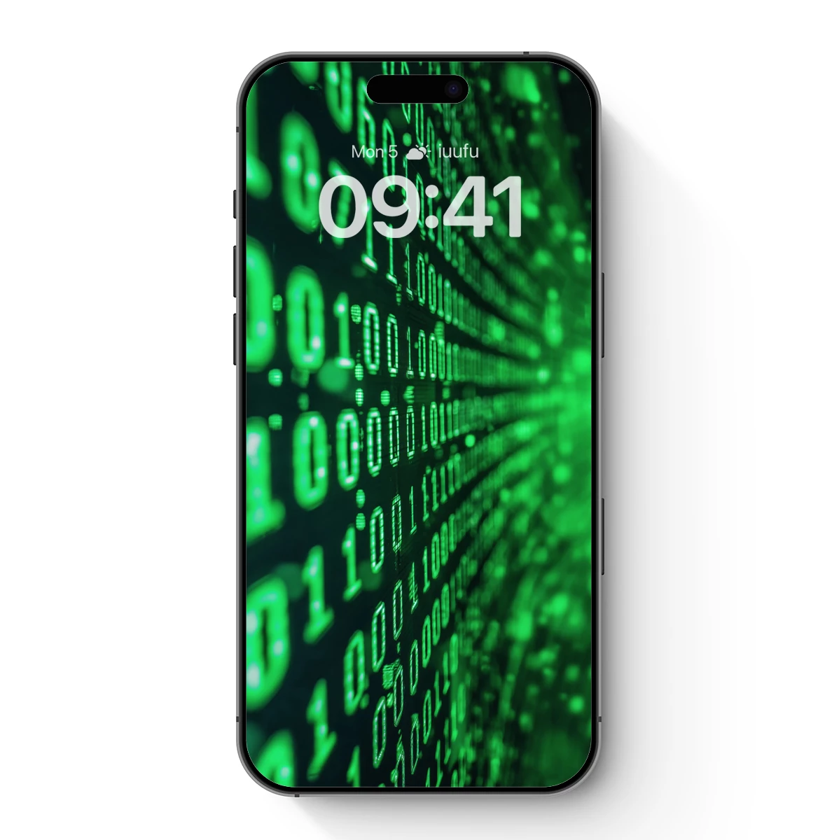 Binary Code Matrix: Green Digital Stream