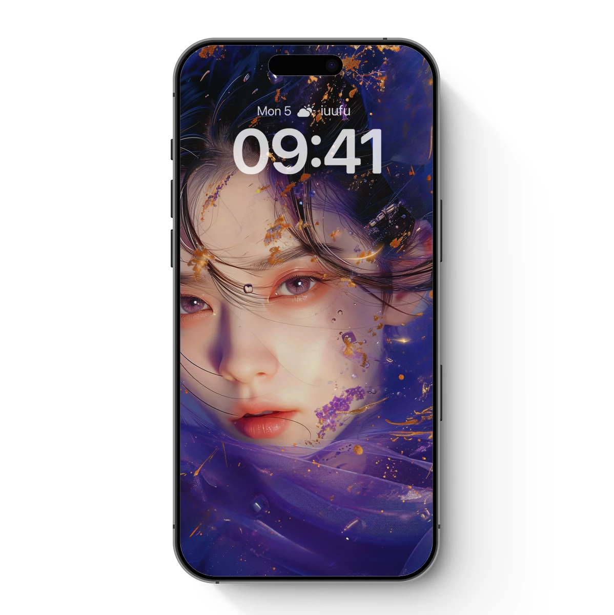Ethereal Veil: Dreamlike Portrait in Purple Hues