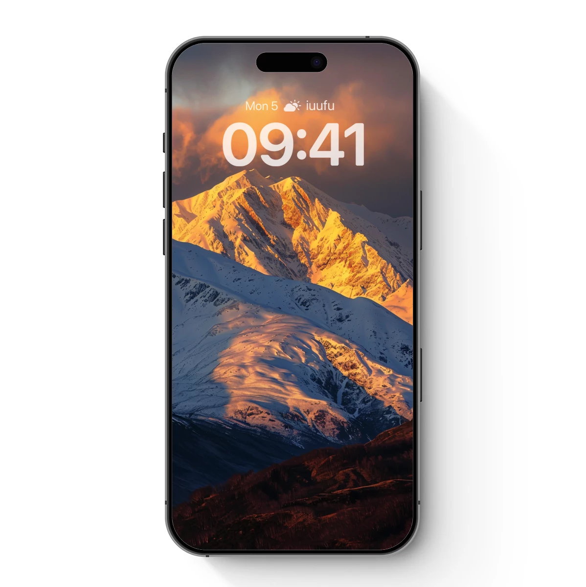 Golden Peaks at Dusk: Snow-Capped Majesty