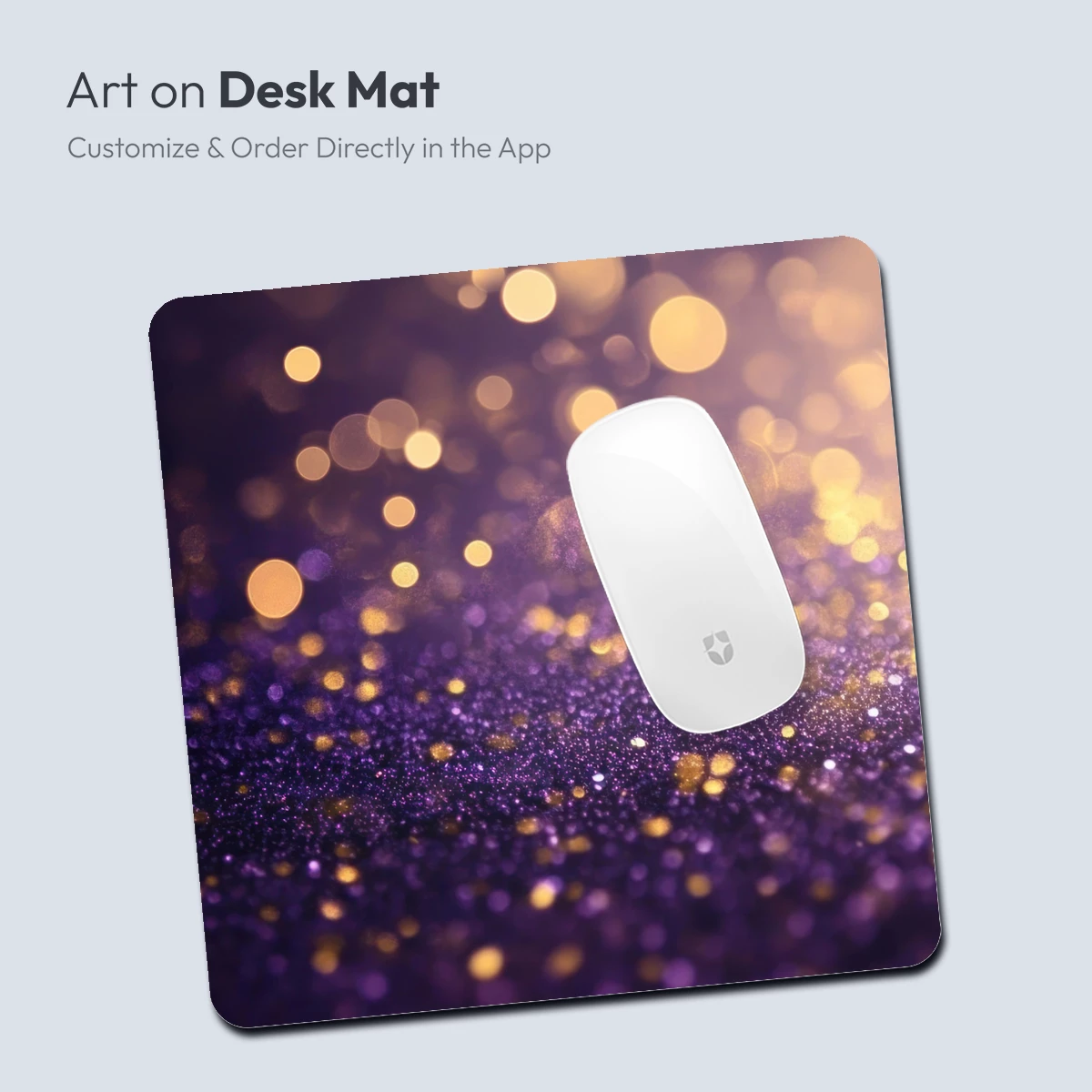 Golden Bokeh Over Purple Glitter - Image 4