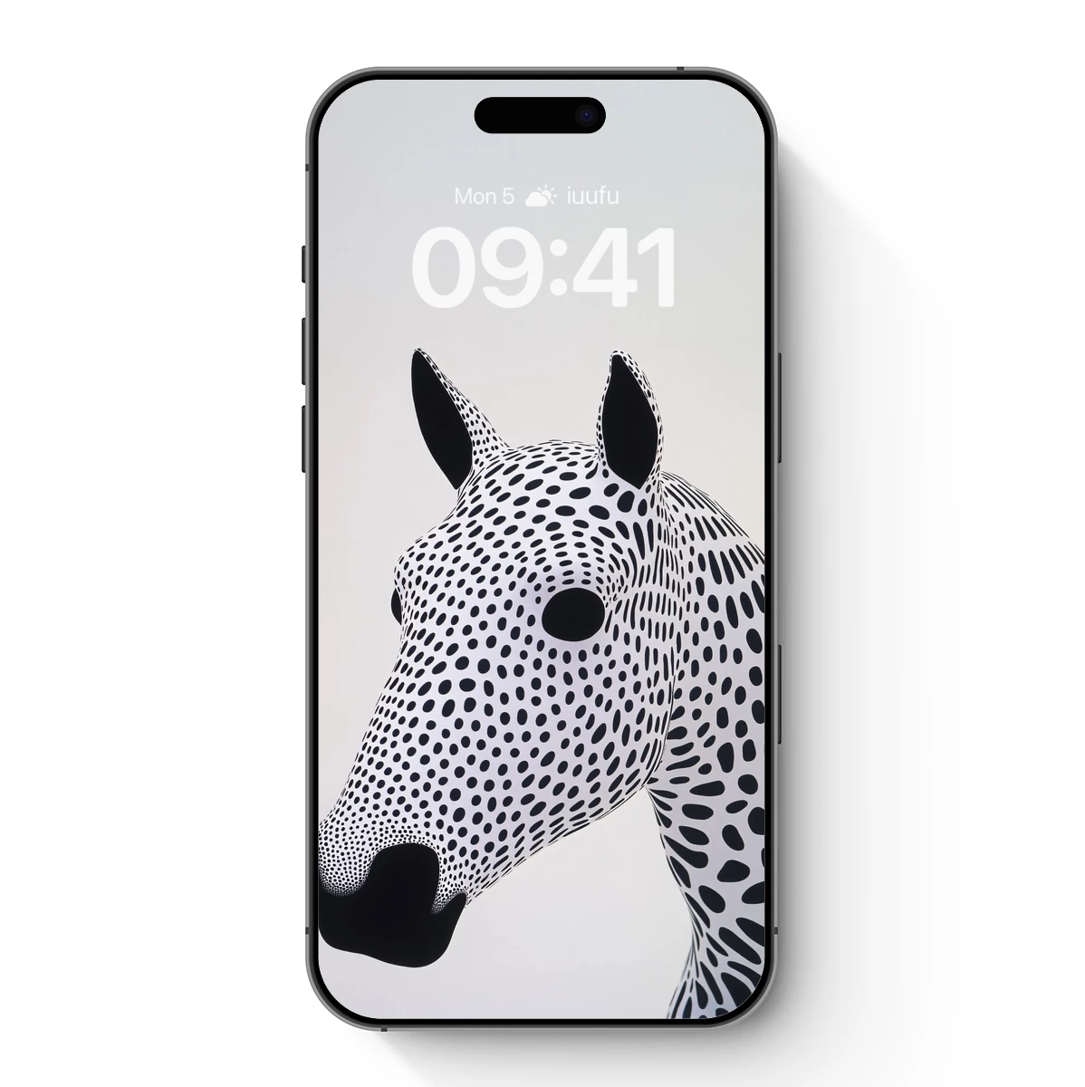 Dotted Elegance: Modern Horse Portrait
