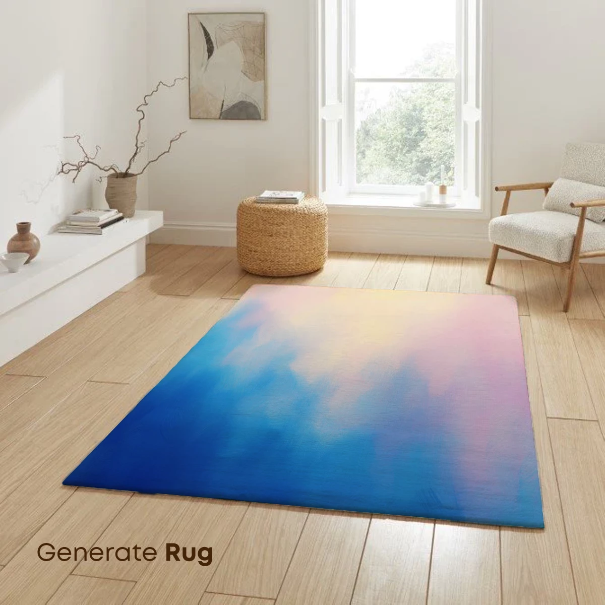 Ethereal Horizon: Blue and Pink Abstract Fusion - Image 6
