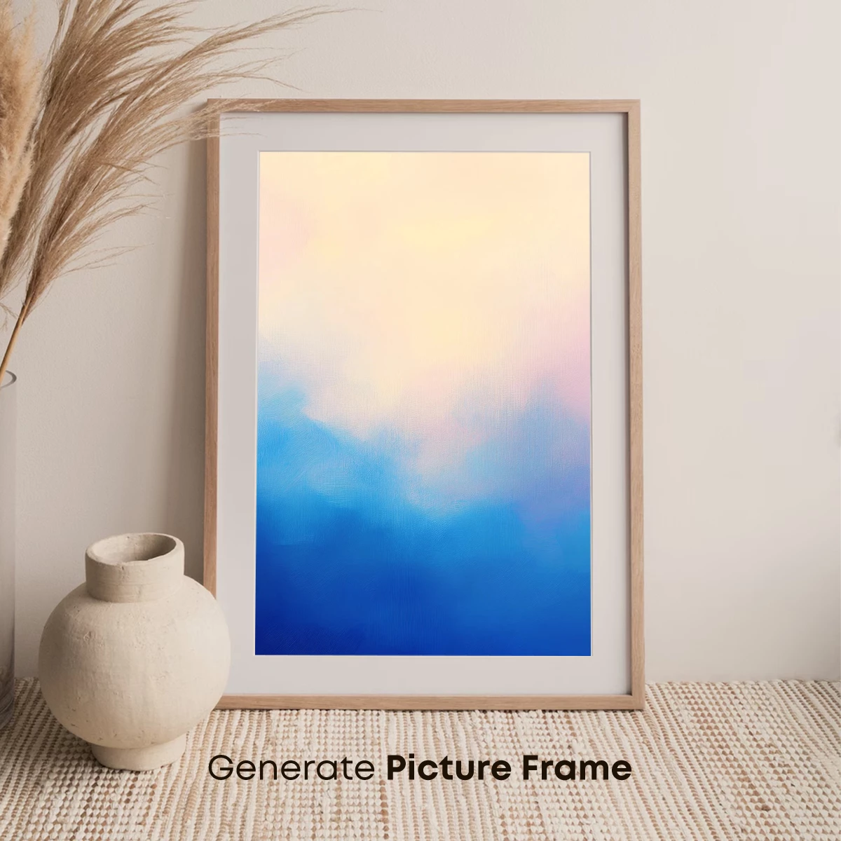 Ethereal Horizon: Blue and Pink Abstract Fusion - Image 7