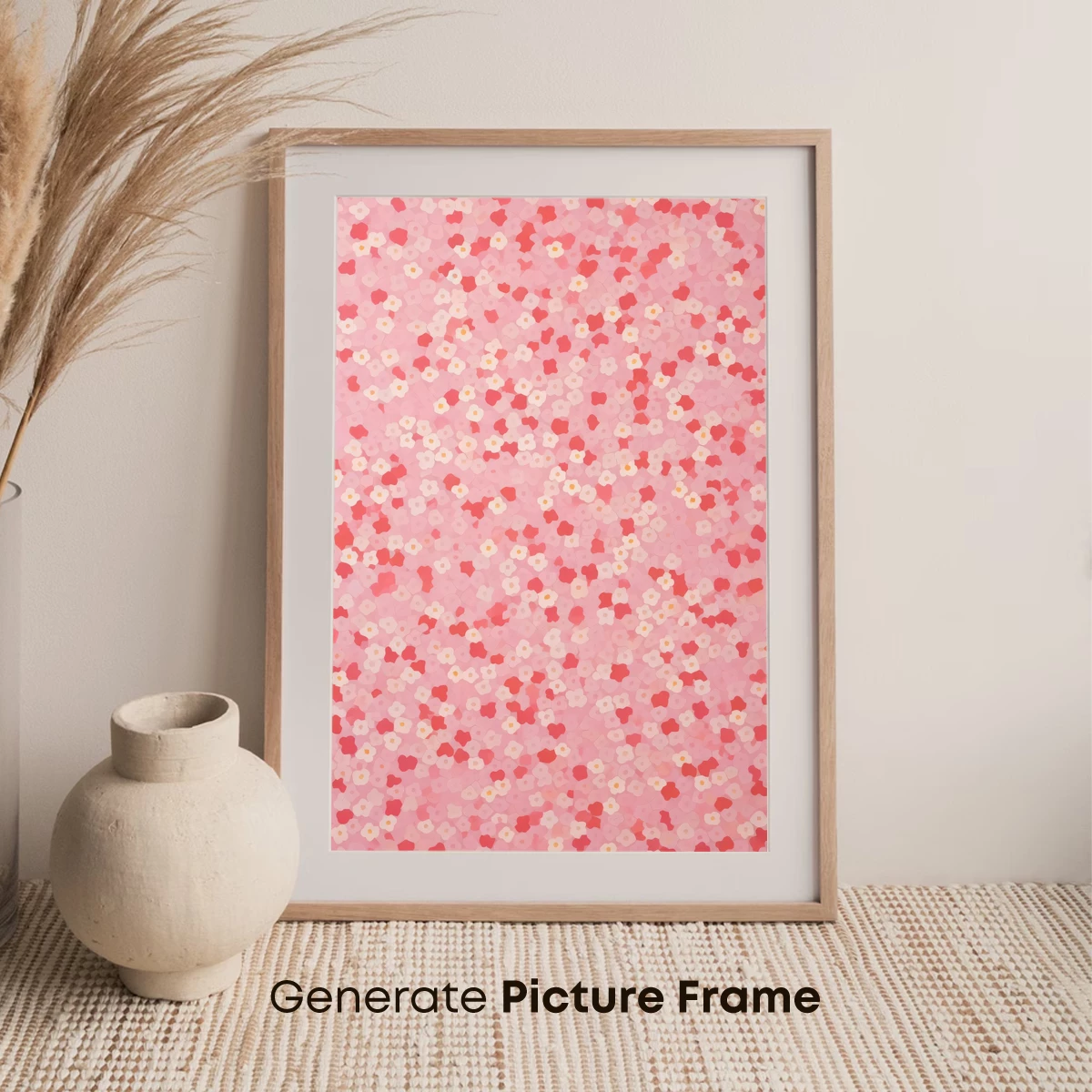Blossom Whisper: Pink Floral Tapestry - Image 7
