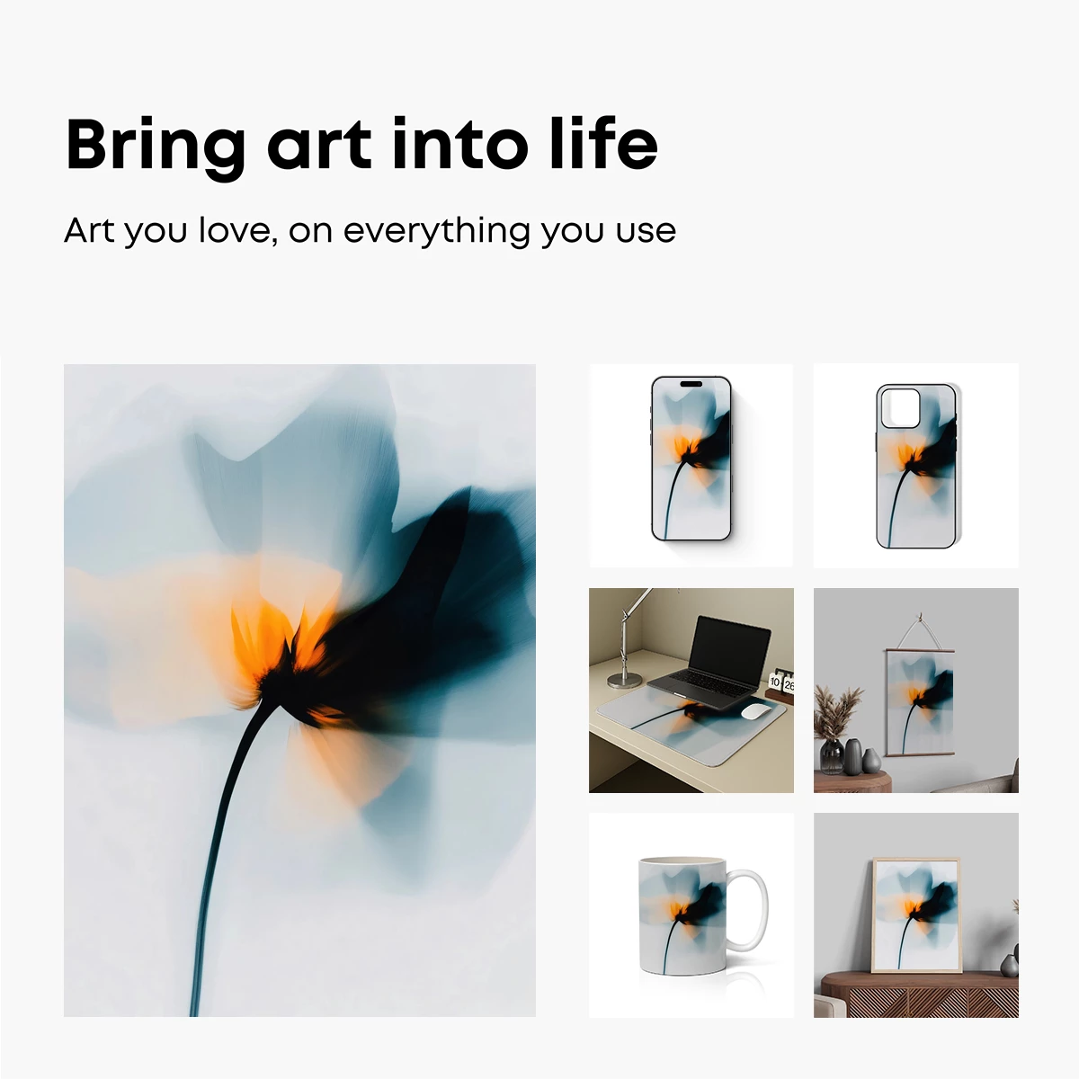 Ethereal Bloom: Abstract Floral Artistry - Image 2