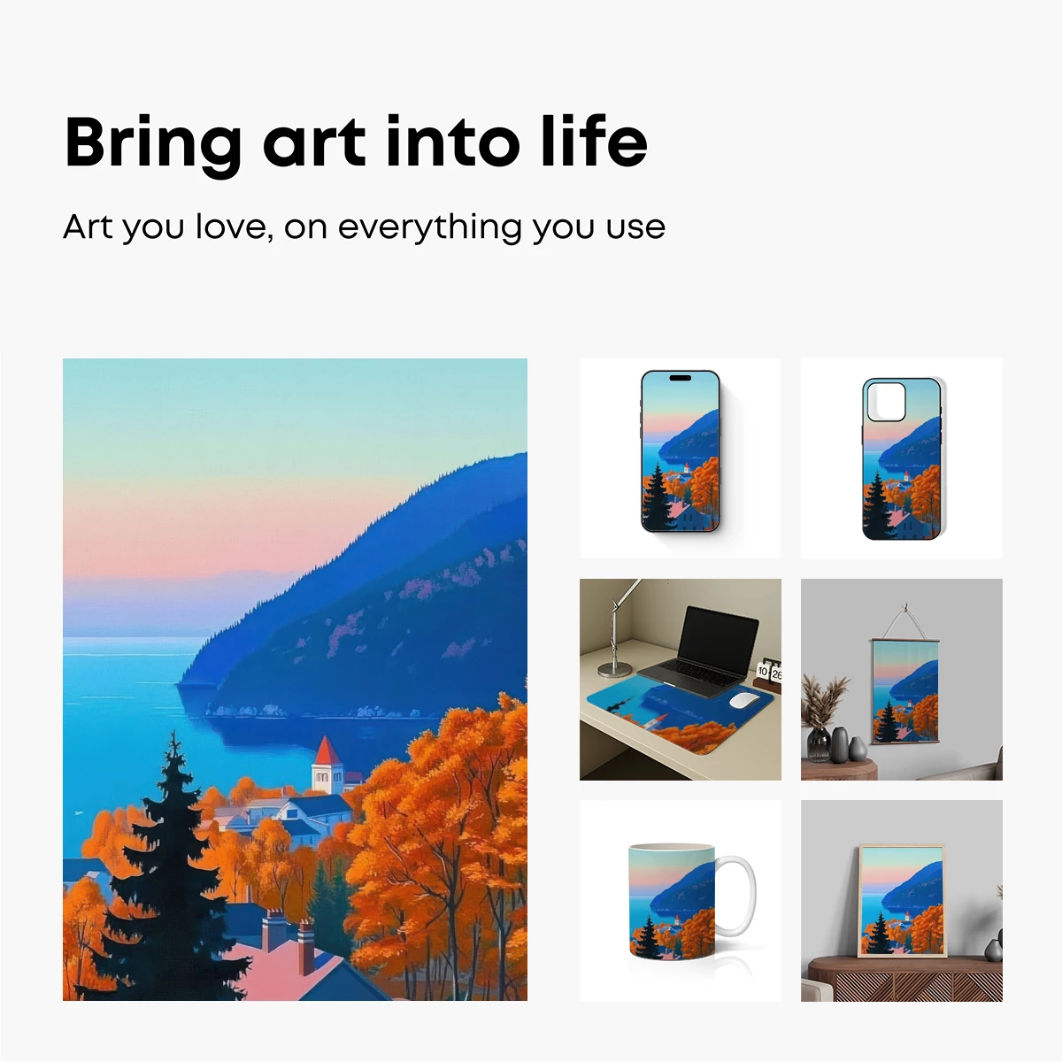 Autumnal Coastal Serenity: A Painterly Haven - Image 2