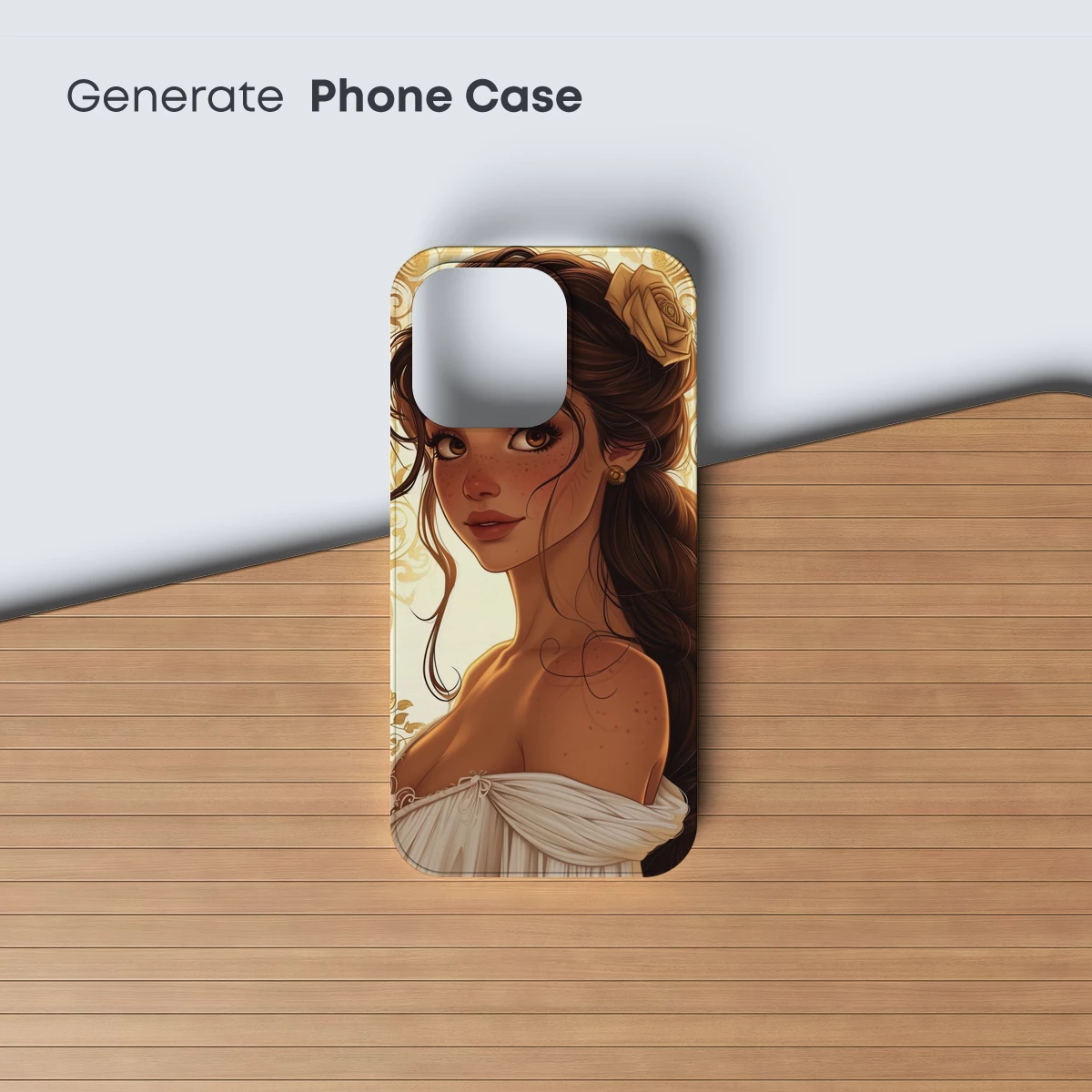 Elegant Renaissance Muse with Floral Crown - Image 3