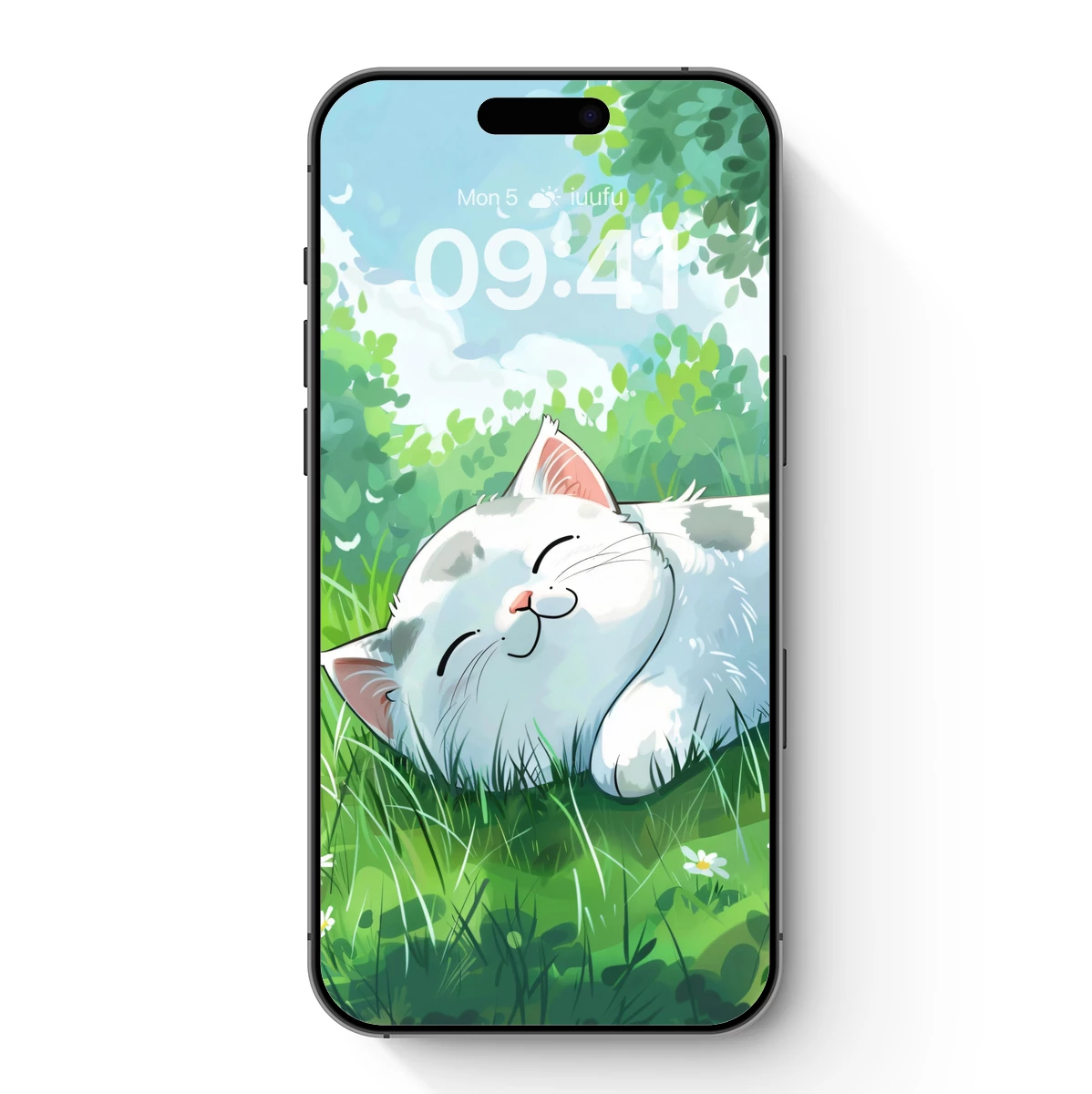 Dreamy Cat in Verdant Paradise