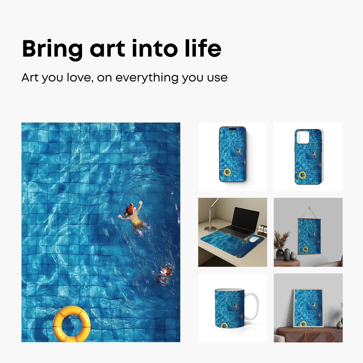 Aqua Serenity: Poolside Playfulness - Image 2