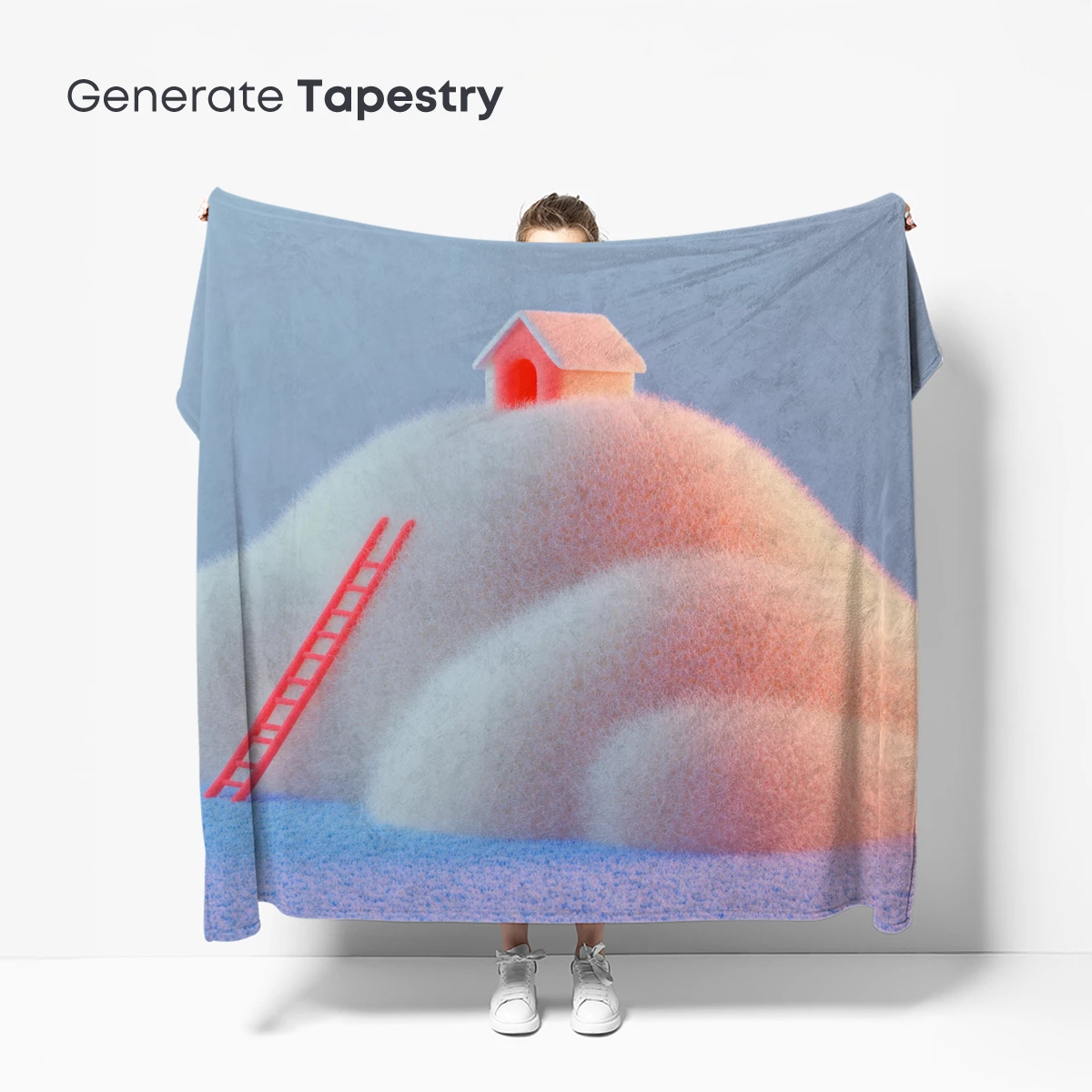 Cloud House Dream: Surreal Pink Haven - Image 5