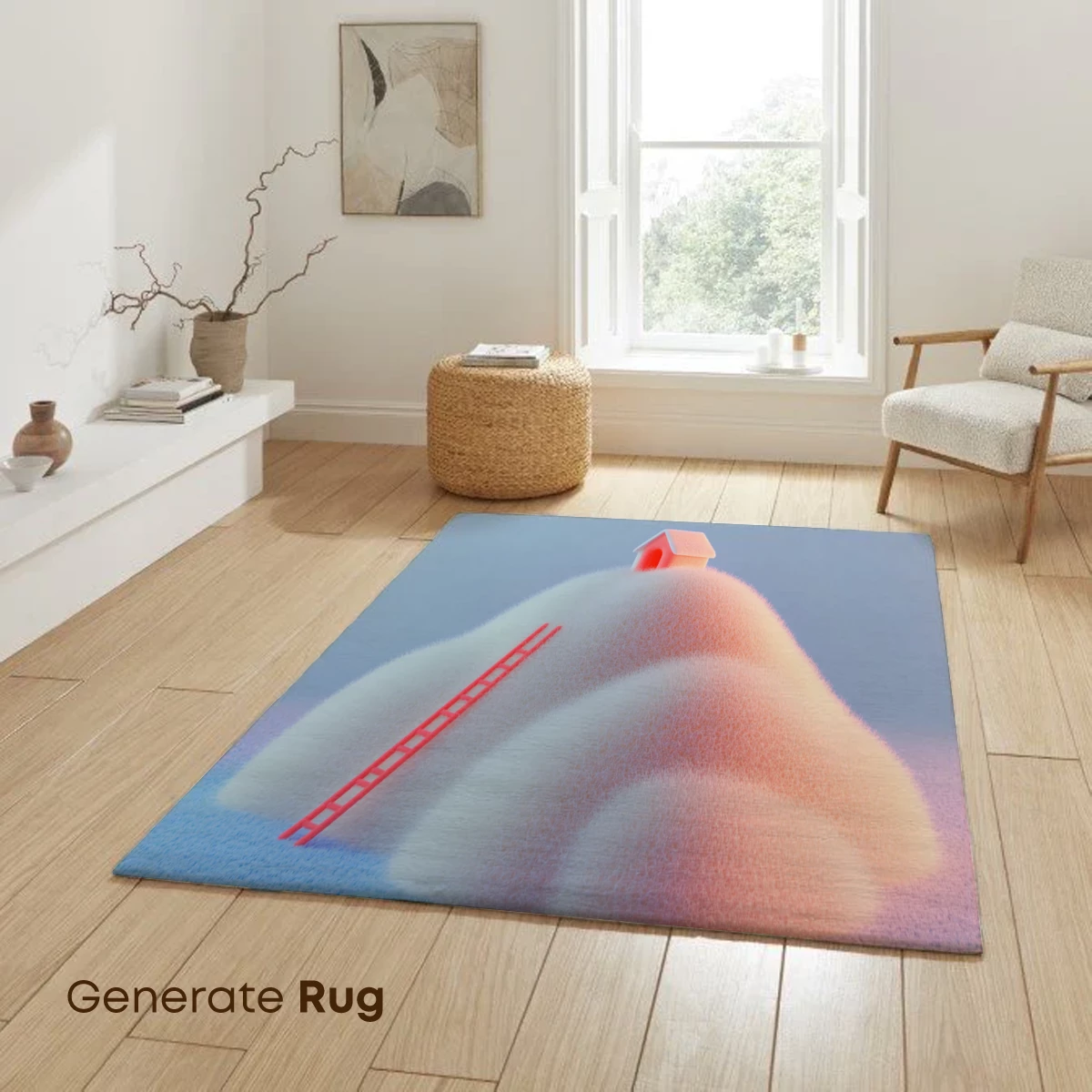 Cloud House Dream: Surreal Pink Haven - Image 6