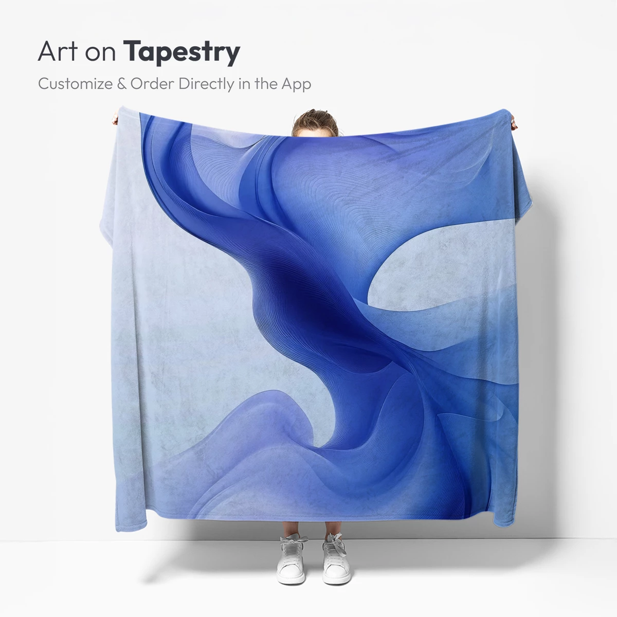 Ethereal Blue Whispers: Abstract Flow Art - Image 5