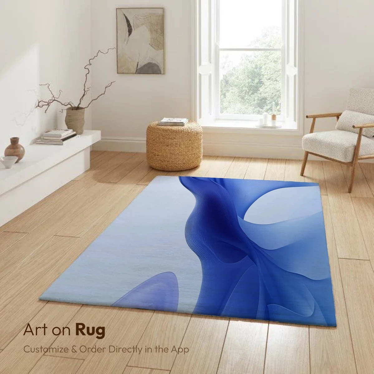 Ethereal Blue Whispers: Abstract Flow Art - Image 6