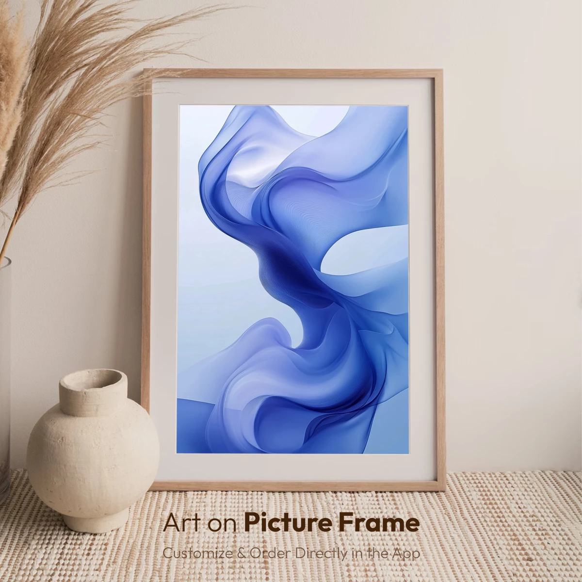 Ethereal Blue Whispers: Abstract Flow Art - Image 7