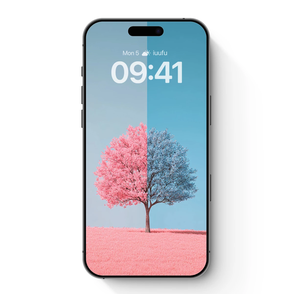 Dichromatic Tree: Pink and Blue Harmony