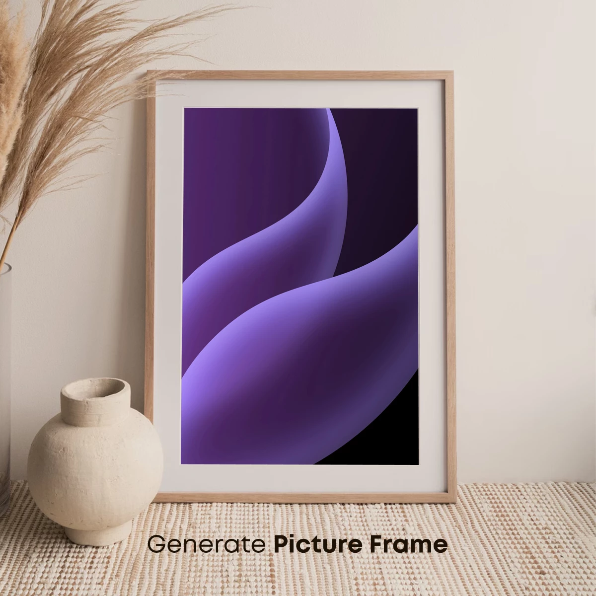 Ethereal Purple Waves: A Digital Sculpture - Image 7